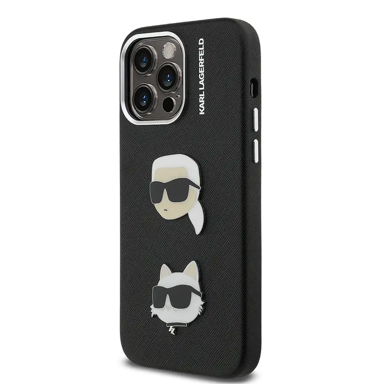 iPhone 14 Pro Max Kılıf, Lisanslı K&C Heads Pin Tasarım - Karl Lagerfeld