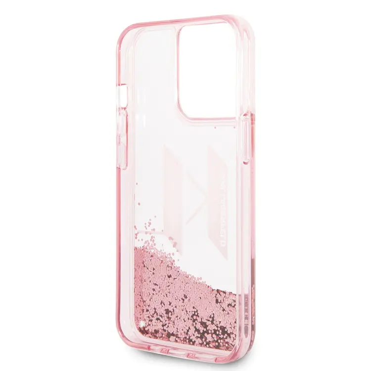 iPhone 14 Pro Max Sıvılı Simli Tasarım Kılıf - Karl Lagerfeld