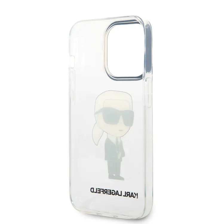 iPhone 14 Pro Max Şeffaf Kılıf - Karl Lagerfeld İkonik Karl Tasarım