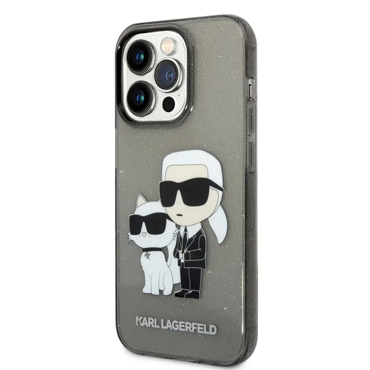 iPhone 14 Pro Max Şeffaf Simli Kılıf - Karl Lagerfeld K&C