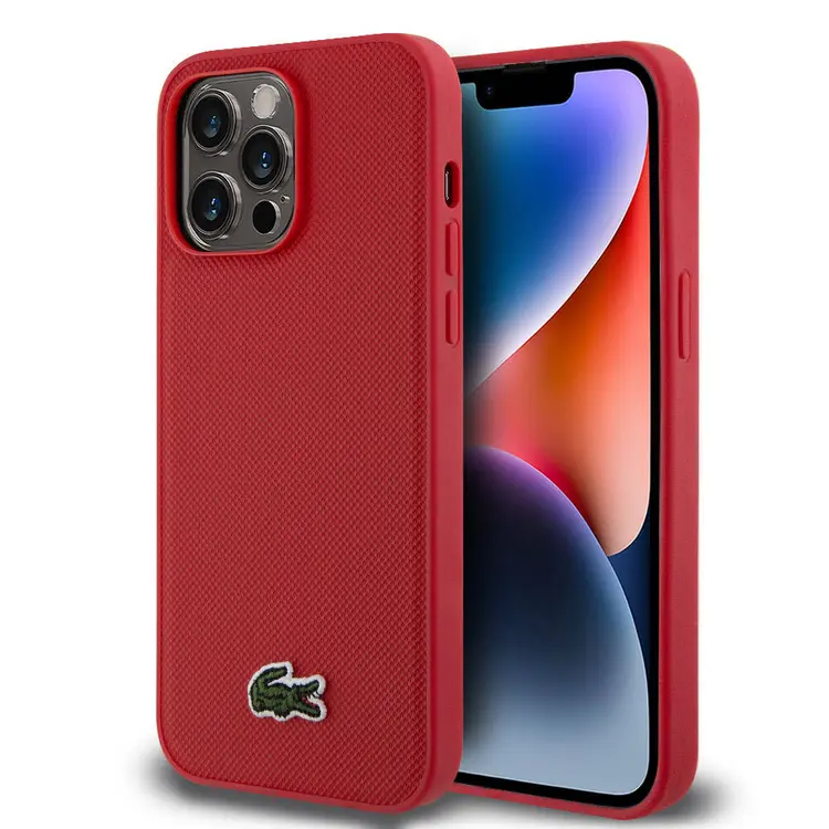 iPhone 14 Pro Max PU Pike Desenli Kılıf - Lacoste Lisanslı