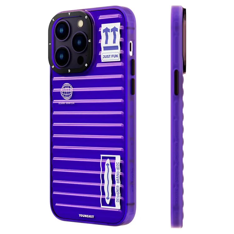 iPhone 14 Pro Max Şeffaf Renkli Kılıf - YoungKit Fluorite Serisi