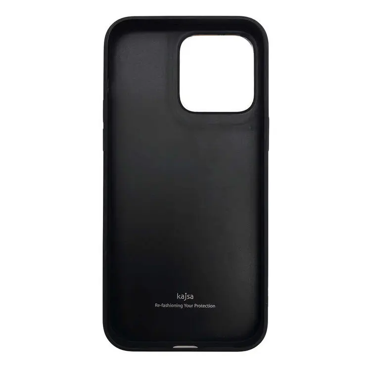 iPhone 14 Pro Max Soft Deri Kılıf, Metal Kamera Çerçeveli - Kajsa Litchi