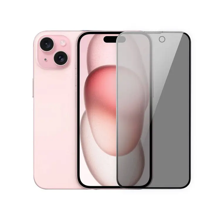 iPhone 15 Gizlilik Filtreli 9H Ekran Koruyucu - Wiwu iPrivacy HD