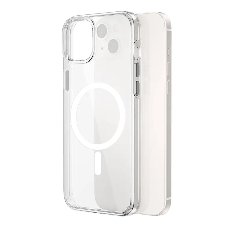 Apple iPhone 15 Kılıf Wiwu BC-022 M-safe Şarj Özellikli Şeffaf Transparan Kapak