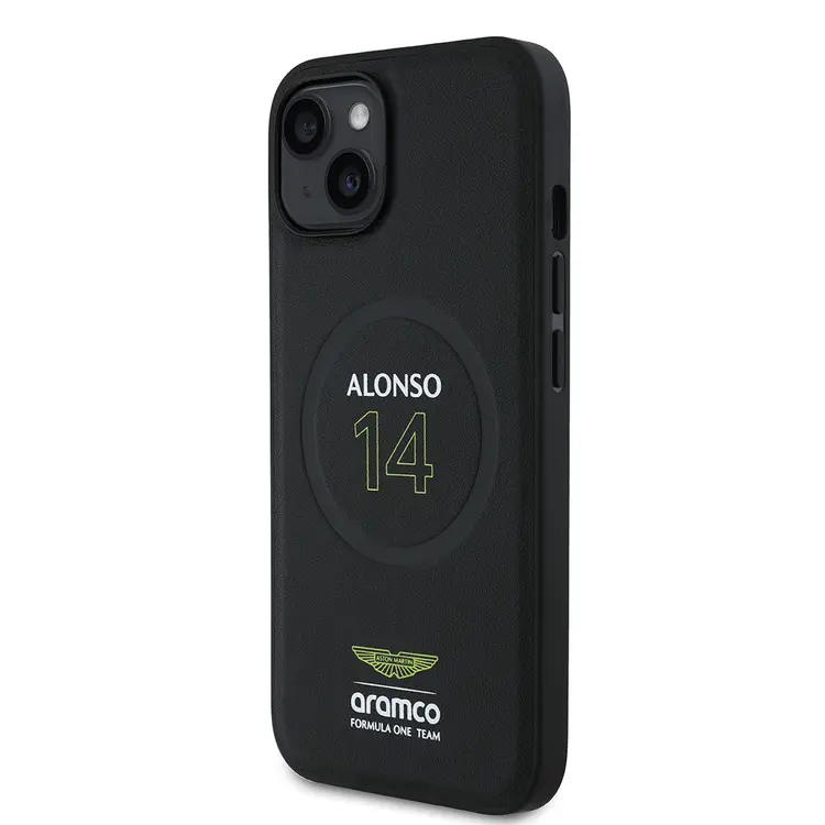 iPhone 15 MagSafe Uyumlu PU Deri Kılıf - Aston Martin Alonso 14