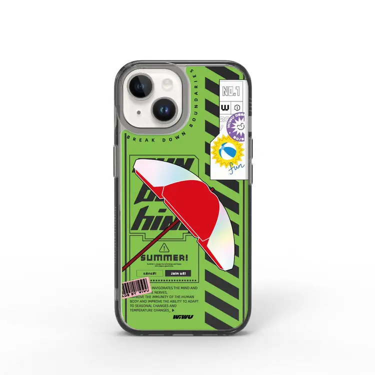 iPhone 15 Çift Katman Desenli Kılıf - Wiwu Summer Serisi