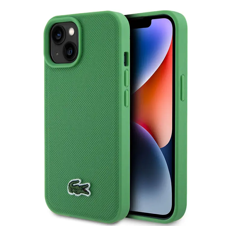iPhone 15 PU Pike Desenli Lisanslı Kılıf - Lacoste