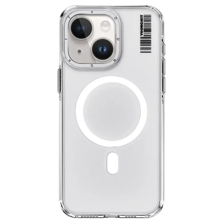 iPhone 15 MagSafe Uyumlu Şeffaf Kılıf - Youngkit Crystal Shield