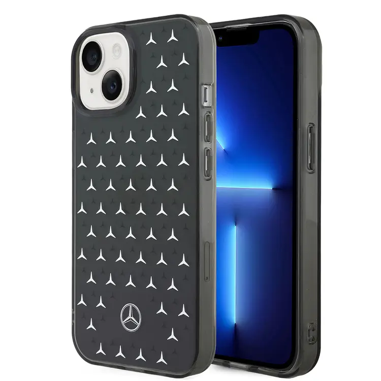 iPhone 15 Çift Katmanlı Yıldız Desenli Kılıf - Mercedes Benz