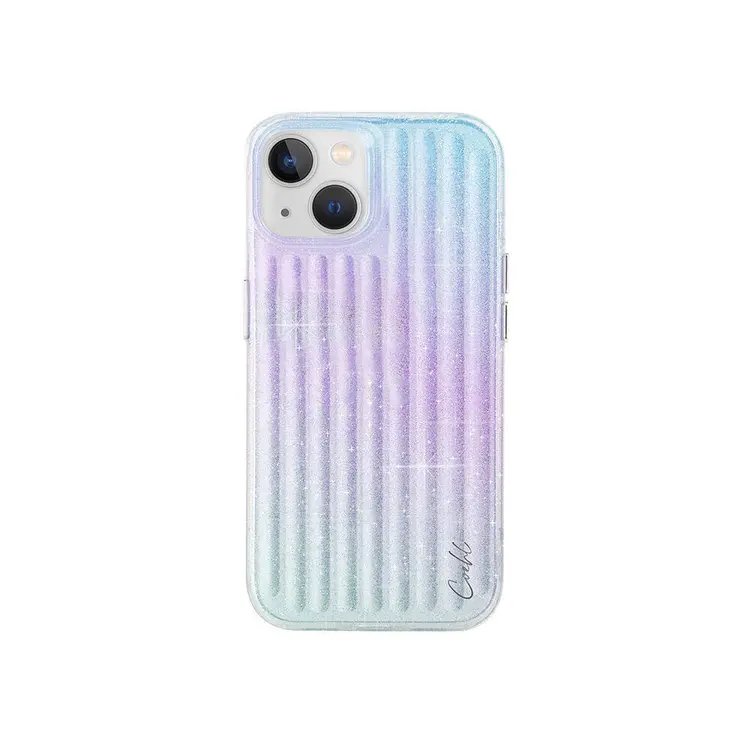 iPhone 15 Parlayan Arka Yüzeyli Kılıf - Coehl Linear Mor
