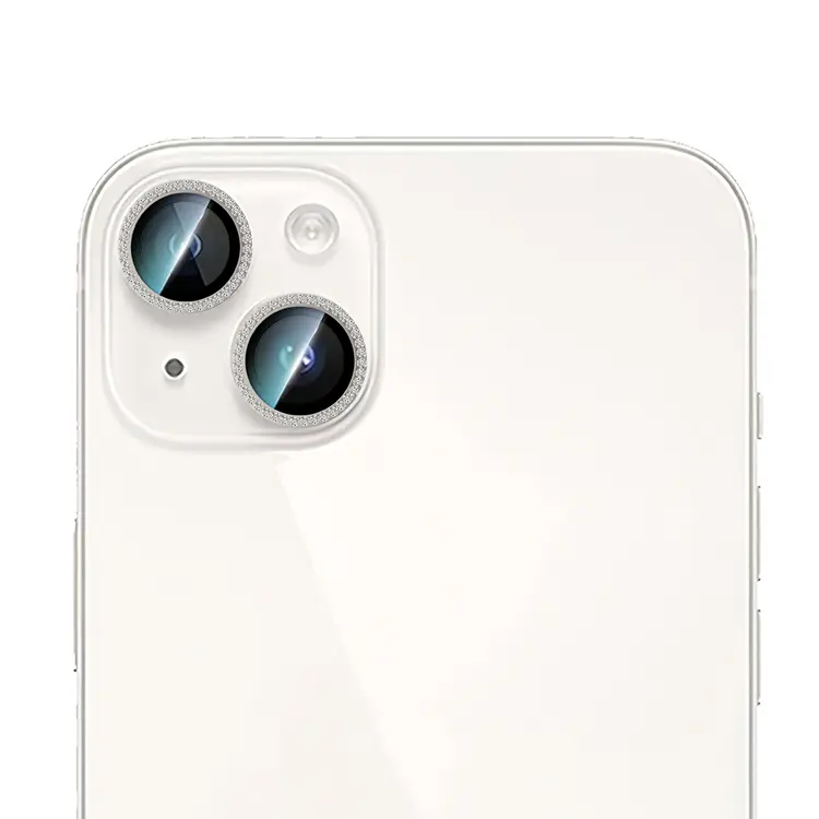 iPhone 15 Plus Taşlı Kamera Lens Koruyucu - CaseWorld Alloy Sparkling Diamond