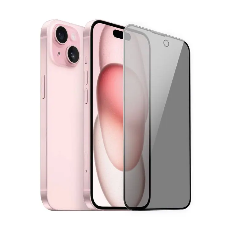 iPhone 15 Plus Gizlilik Filtreli 9H Ekran Koruyucu - Wiwu iPrivacy HD