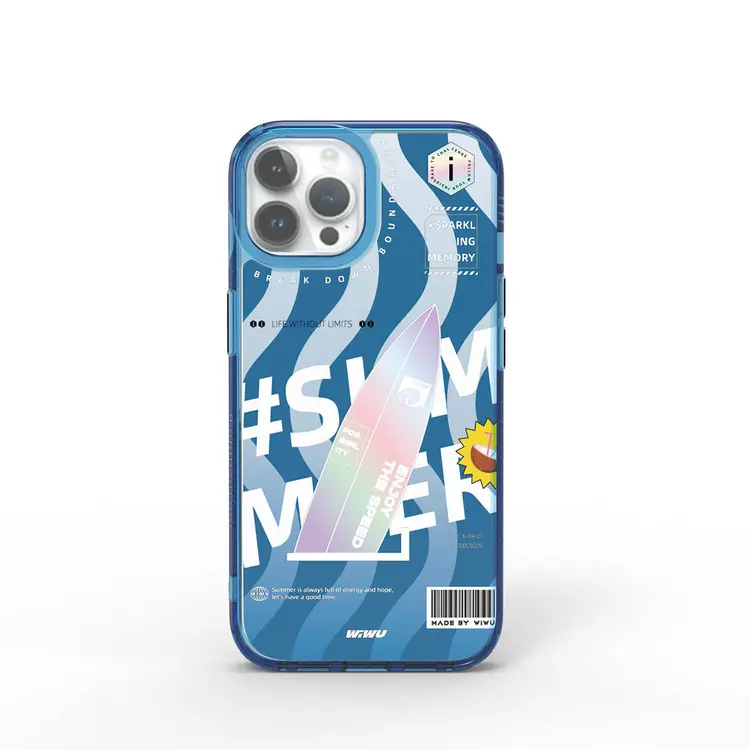iPhone 15 Pro Çift Katman Desenli Kılıf - Wiwu Summer Serisi
