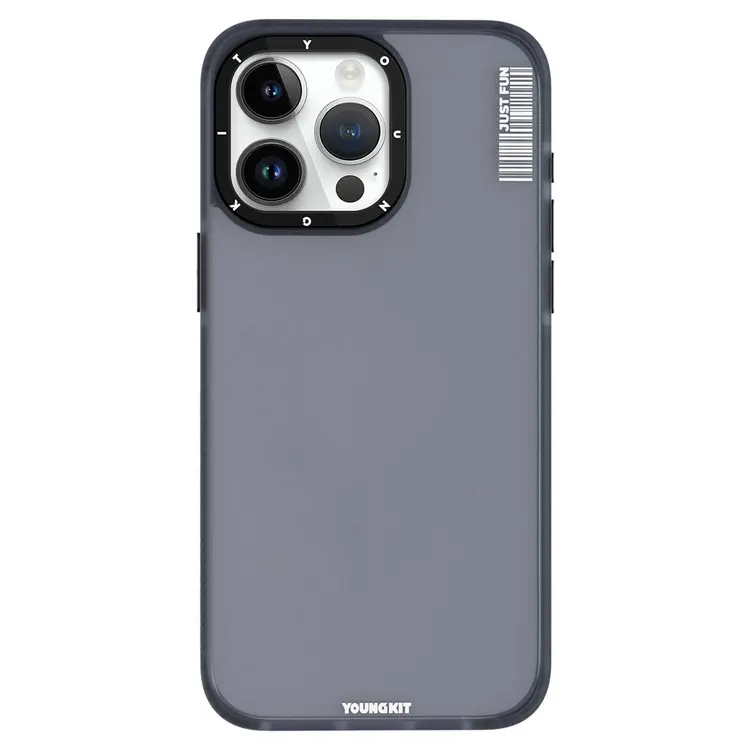 iPhone 15 Pro Şeffaf Buzlu Mat Kılıf - Youngkit Colored Sand