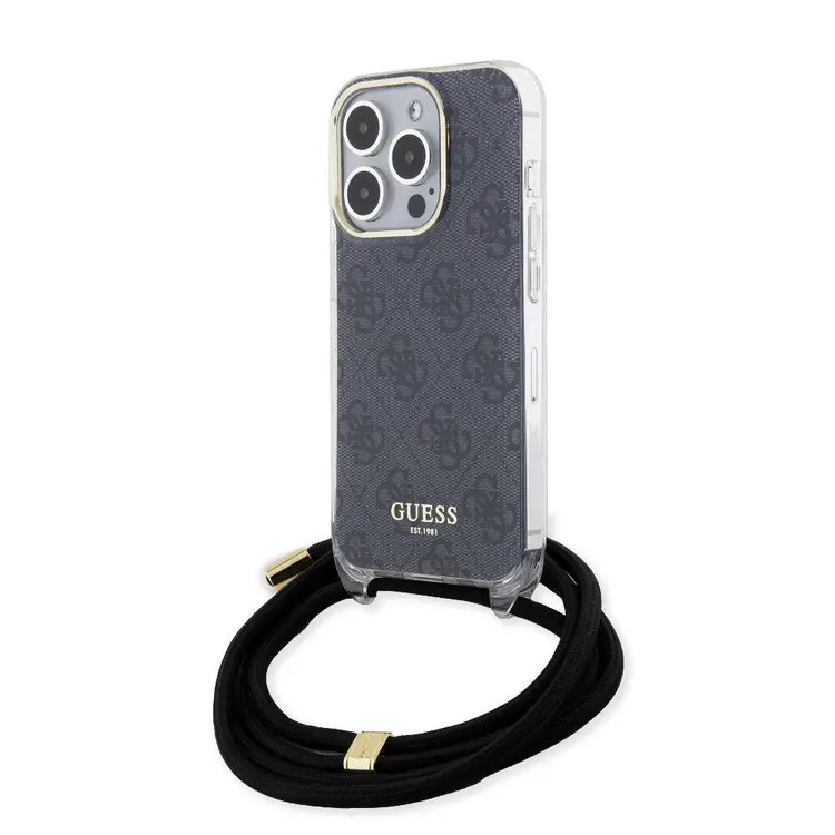 iPhone 15 Pro Çapraz Kordonlu 4G Desenli Kılıf - Guess Lisanslı