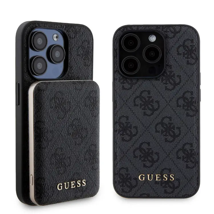iPhone 15 Pro MagSafe Uyumlu 4G Desenli Kılıf - Guess Lisanslı