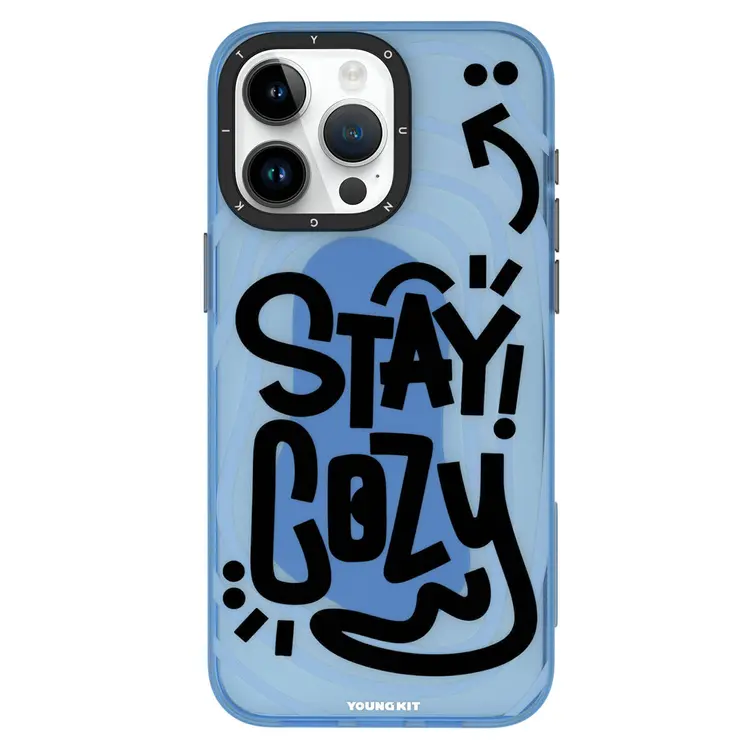 iPhone 15 Pro Desenli Kılıf, MagSafe Uyumlu - Youngkit Happy Hearth