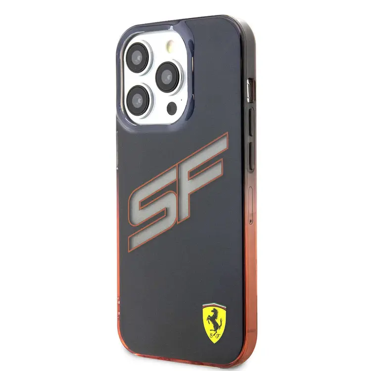 iPhone 15 Pro Şeffaf Kılıf, Renk Geçişli Kenarlı - Ferrari Lisanslı
