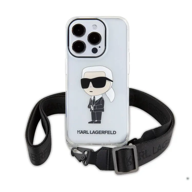 iPhone 15 Pro Boyun Askılı Crossbody Kılıf - Karl Lagerfeld