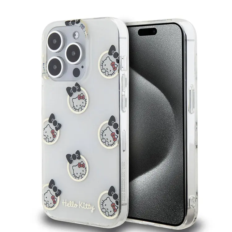 iPhone 15 Pro Lisanslı Hello Kitty Kılıf, Elektroplating Kaplama