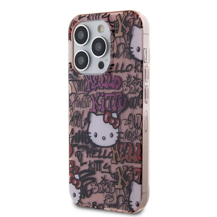 iPhone 15 Pro Hello Kitty Lisanslı Graffiti Logolu Kılıf