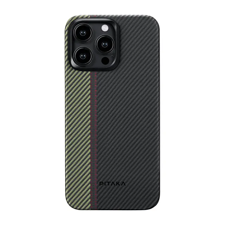 iPhone 15 Pro MagSafe Uyumlu Aramid Fiber Kılıf - Pitaka Tactile Woven Orchestra Overture
