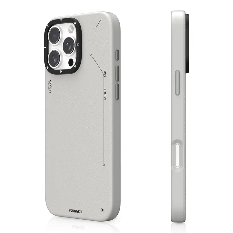 iPhone 15 Pro MagSafe Uyumlu Mat Deri Desenli Kılıf - Youngkit Tech Fashion