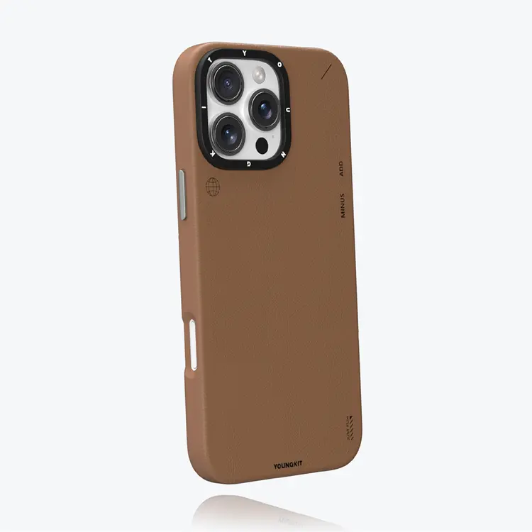 iPhone 15 Pro MagSafe Uyumlu Mat Deri Desenli Kılıf - Youngkit Tech Fashion
