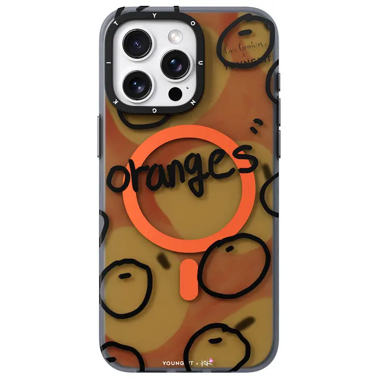 iPhone 15 Pro MagSafe Uyumlu Kılıf - Youngkit Funny Serisi Bee Brown