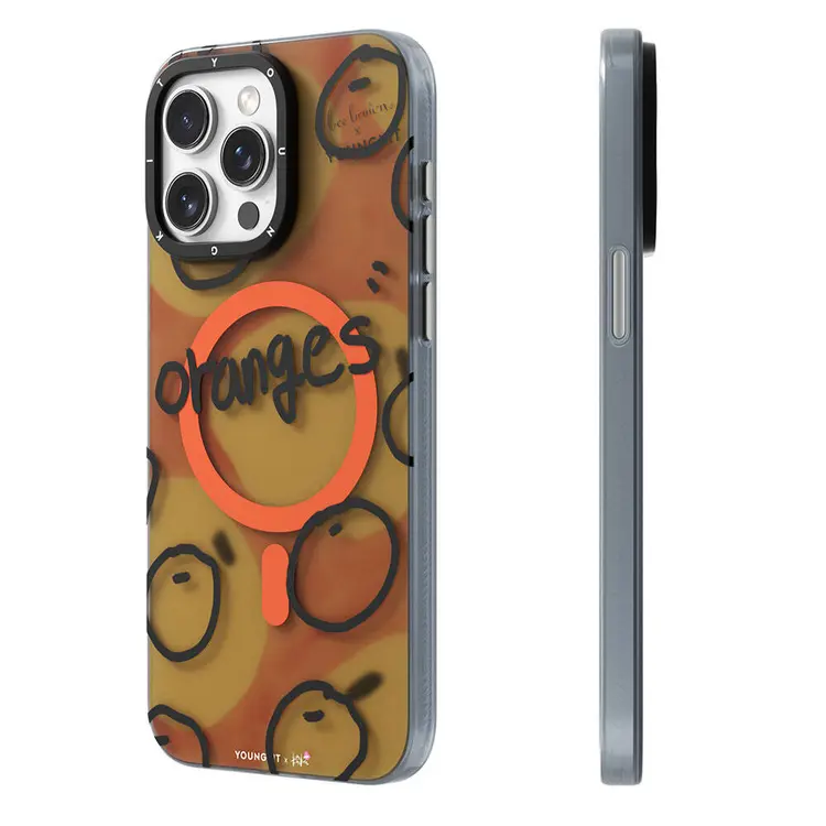 iPhone 15 Pro MagSafe Uyumlu Kılıf - Youngkit Funny Serisi Bee Brown