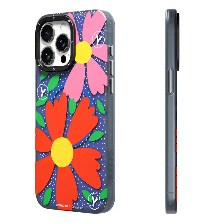 iPhone 15 Pro MagSafe Uyumlu Kılıf, Sunshine Tasarımlı - Youngkit Colorful