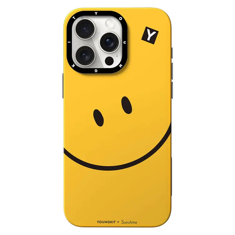 iPhone 15 Pro MagSafe Uyumlu Sunshine Tasarımlı Kılıf - Youngkit Daily Happy