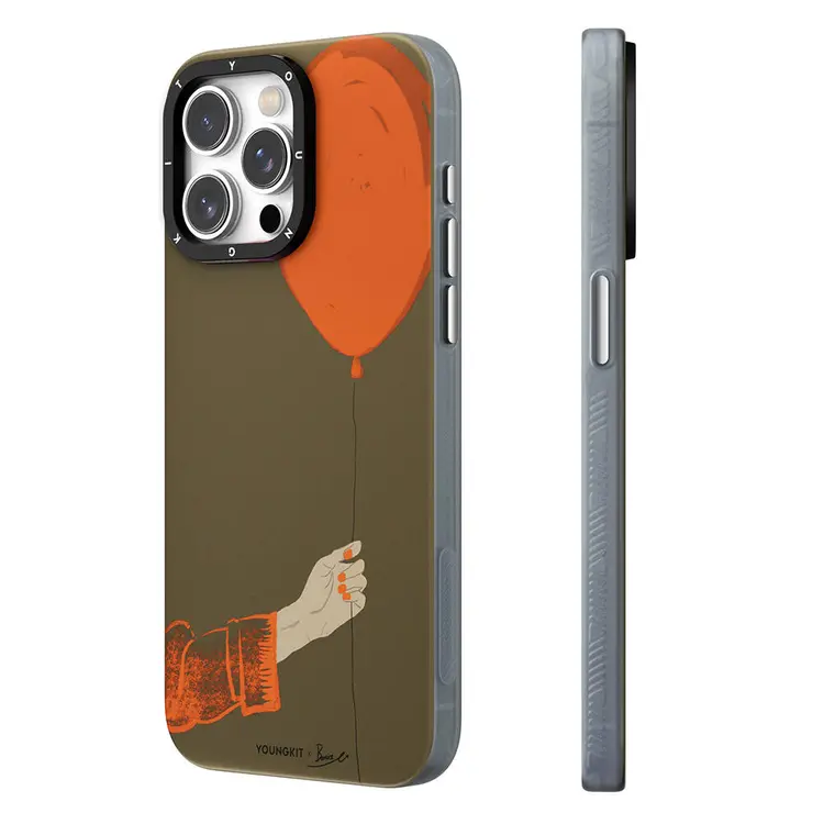 iPhone 15 Pro MagSafe Uyumlu Kılıf - Youngkit Orange Serisi Flying Balloon