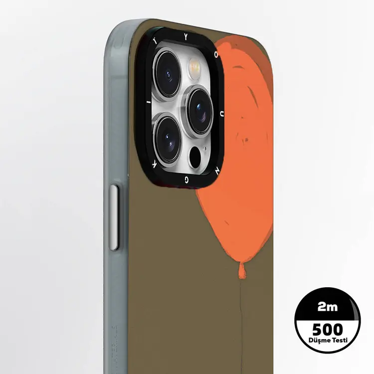 iPhone 15 Pro MagSafe Uyumlu Kılıf - Youngkit Orange Serisi Flying Balloon