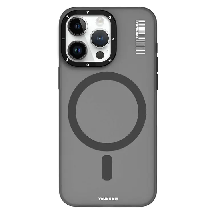 iPhone 15 Pro MagSafe Uyumlu Şeffaf Kılıf - Youngkit Hidden Sand