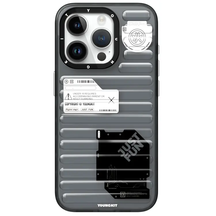 iPhone 15 Pro Şeffaf Renkli Tasarım Kılıf - YoungKit Fluorite
