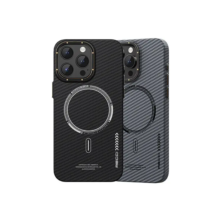 iPhone 15 Pro MagSafe Uyumlu Karbon Kılıf - Recci Machinist