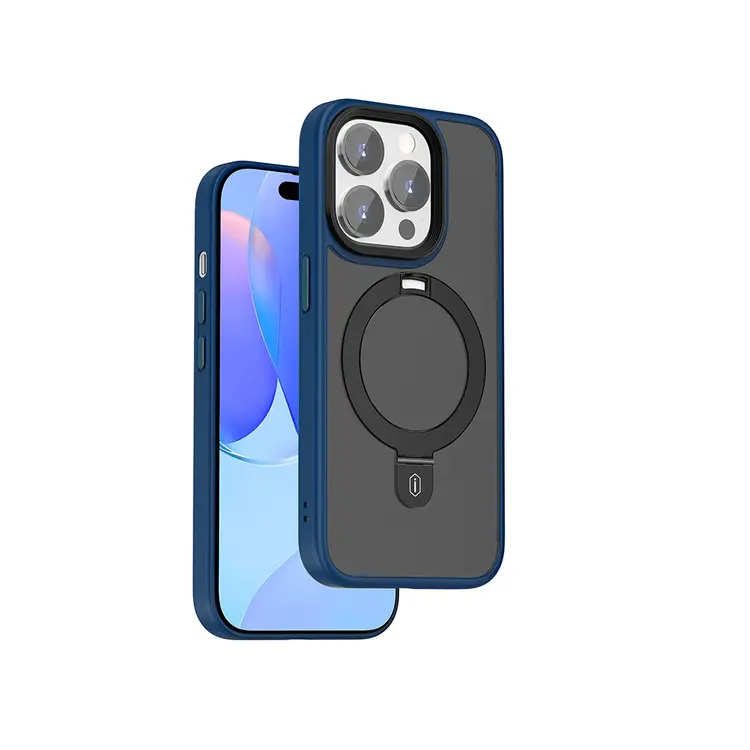 iPhone 15 Pro MagSafe Uyumlu Mat Standlı Kılıf - Wiwu ZMM-010