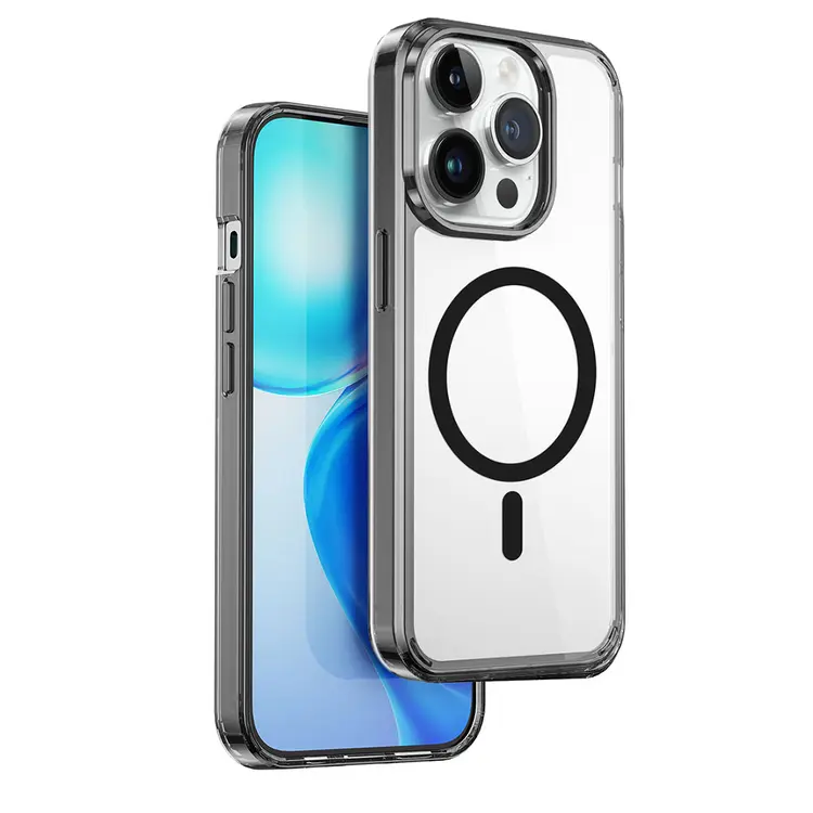 iPhone 15 Pro MagSafe Uyumlu Şeffaf Kılıf - Wiwu Magnetic Crystal