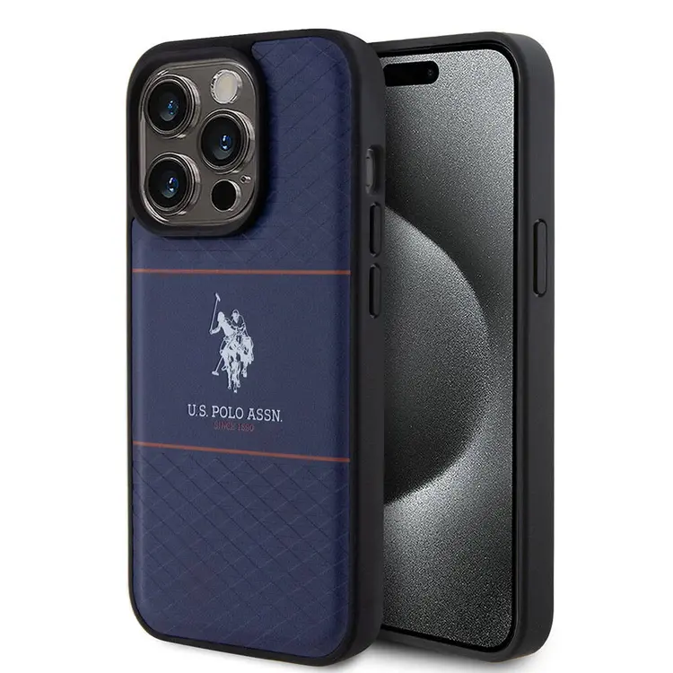 iPhone 15 Pro Deri Şeritli Lisanslı Kılıf - U.S. Polo Assn.