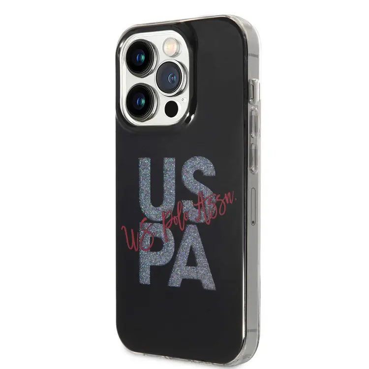 iPhone 15 Pro Simli Parlak Alfabe Tasarım Kılıf - U.S. Polo Assn.