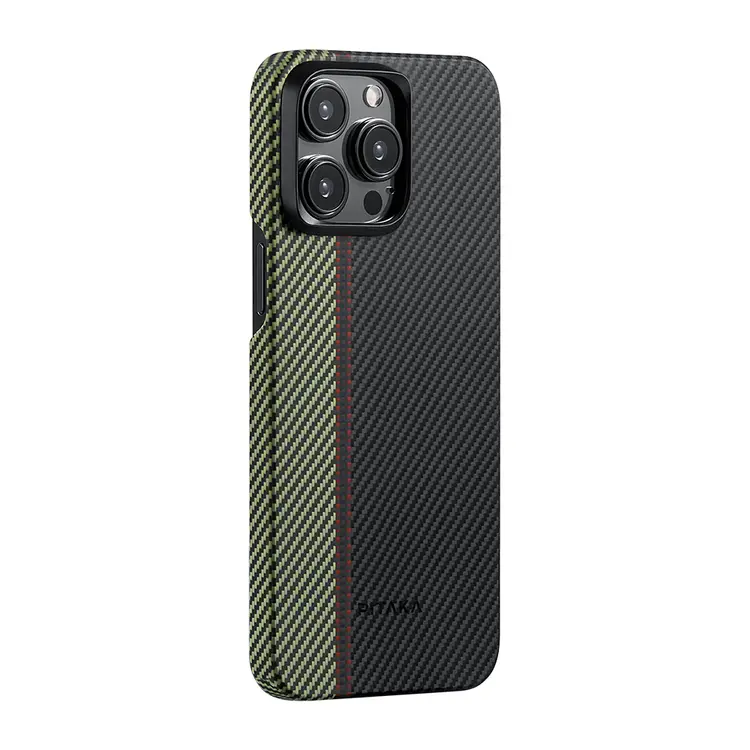 iPhone 15 Pro Max MagSafe Uyumlu Aramid Fiber Kılıf - Pitaka Tactile Woven Orchestra Overture