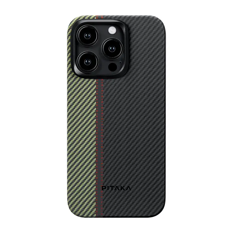 iPhone 15 Pro Max MagSafe Uyumlu Aramid Fiber Kılıf - Pitaka Tactile Woven Orchestra Overture