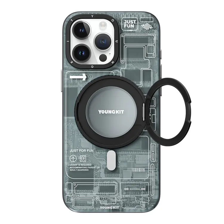 iPhone 15 Pro Max MagSafe Uyumlu 360° Standlı Kılıf - Youngkit Technology