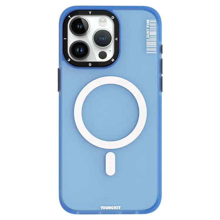 iPhone 15 Pro Max MagSafe Uyumlu Şeffaf Kılıf - Youngkit Colored Sand