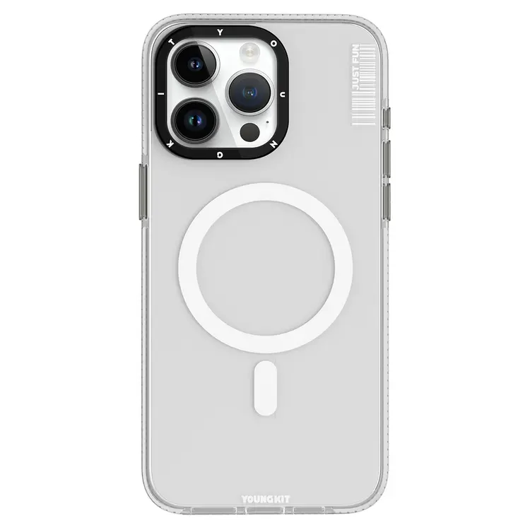 iPhone 15 Pro Max MagSafe Uyumlu Şeffaf Kılıf - Youngkit Crystal Color