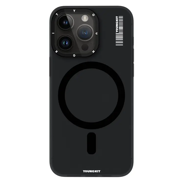 iPhone 15 Pro Max MagSafe Uyumlu Şeffaf Kılıf - Youngkit Hidden Sand