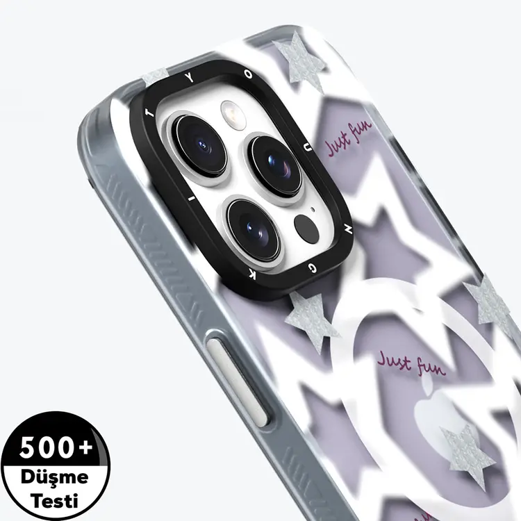 iPhone 15 Pro Max MagSafe Uyumlu Çift Katmanlı Kılıf - Youngkit Star&Butterfly