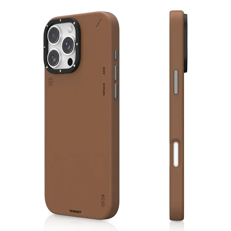 iPhone 15 Pro Max MagSafe Uyumlu Mat Deri Desenli Kılıf - Youngkit Tech Fashion